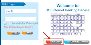 net banking for boi