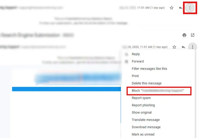 how to block or stop unwanted emails on gmail